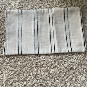 Pillow Cover Striped Gray or Beige and White & Black Stripes 19”x12”